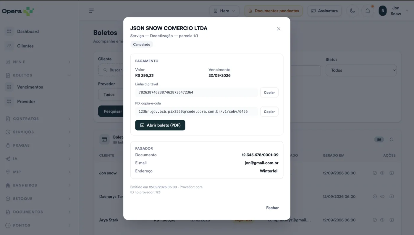 Boleto automático, sem digitar nada